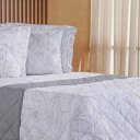 Ver imagem 3 de Kit Colcha King 200 Fios Estampada New 100% Algodão 260x280cm Dessin