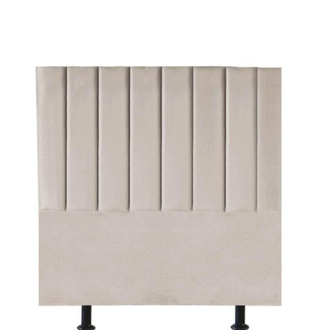 Cabeceira Estofada Carla 100cm Solteiro para Cama Colchão Box Quarto Suede Bege - Aurora Line