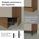 Ver imagem 2 de Paneleiro 60 cm 3 Portas Rustic/Crema Vik Madesa