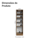 Ver imagem 5 de Paneleiro 60 cm 3 Portas Rustic/Crema Vik Madesa