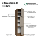 Ver imagem 6 de Paneleiro 60 cm 3 Portas Rustic/Crema Vik Madesa