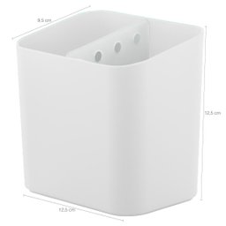 Kit Escorredor Porta Talheres e Dispenser Detergente Sabão Líquido Branco ou - 4