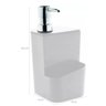 Kit Escorredor Porta Talheres e Dispenser Detergente Sabão Líquido Branco ou - 3