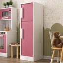 Ver imagem 1 de Geladeira Mini Refrigerador Brinquedo Infantil Duplex Casinha :rosa
