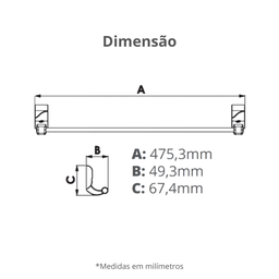Porta Toalha para Banheiro Linha Sofisticato Cor Branco e Cromado Durín - 3