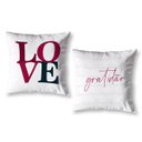 Ver imagem 1 de Kit 2 Capa de Almofada 40cm X 40cm Decorativas Estampadas Digital Sala Sofá Quarto Chevron Vermelho