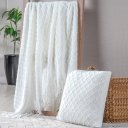 Ver imagem 1 de Manta Tricot Style Decorativa 127x152 Toque Super Macio Branco