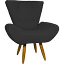 Ver imagem 2 de Kit 2 Poltronas Decorativas Para Sala Recepção Escritório Consultório + Puff Emilia Suede