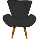 Ver imagem 3 de Kit 2 Poltronas Decorativas Para Sala Recepção Escritório Consultório + Puff Emilia Suede