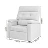 Poltrona do Papai Reclinável Branco Corino Luanda Shop Jm - 5