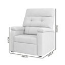 Ver imagem 5 de Poltrona do Papai Reclinável Branco Corino Luanda Shop Jm