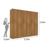 Guarda Roupa Casal Requinte 6 Portas 6 Gavetas Tcil Cinamomo - 4