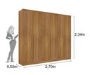 Ver imagem 4 de Guarda Roupa Casal Requinte 6 Portas 6 Gavetas Tcil Cinamomo