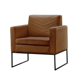 Conjunto - 2 Poltronas Apolo Preta Corino Caramelo - 3