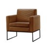 Conjunto - 2 Poltronas Apolo Preta Corino Caramelo - 3