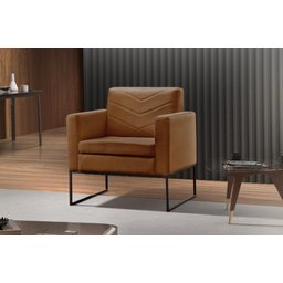 Conjunto - 2 Poltronas Apolo Preta Corino Caramelo - 2