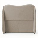 Ver imagem 1 de Cabeceira Orgânica para Cama Box Queen Size Luma 160cm Chenille Bouclê Pérola - Abmaza