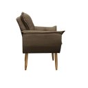 Ver imagem 5 de Kit 02 Poltronas Decorativas Opala Lux Sala Recepeção Marrom - Visan Estofados