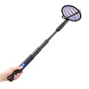 Ver imagem 1 de Raquete Mata Mosquito Pernilongo Mosca Inseto Eletrica Luz Uv Repelente Bastao Recarregavel Parede M