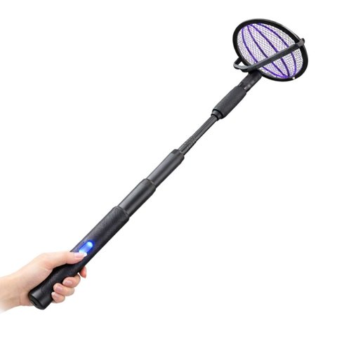 Raquete Mata Mosquito Pernilongo Mosca Inseto Eletrica Luz Uv Repelente Bastao Recarregavel Parede M