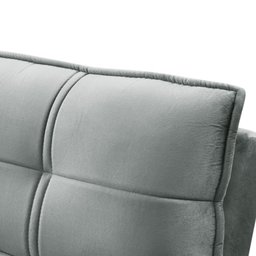 Sofá Retrátil Reclinável para Sala 3 Lugares 230cm Zayn F04 Veludo Cinza Claro - Lyam Decor - 7 Sofá Retrátil Reclinável para Sala 3 Lugares 230cm Zayn F04 Veludo Cinza Claro - Lyam Decor - 7