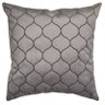 Capa para Almofada em Veludo Bordado Supreme Quadrada Cinza - 1