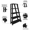 Ver mais imagens de Conjunto Escritório Home Office 3 Peças Stela A06 Nogal-preto - Mpozenato