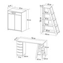 Ver imagem 6 de Conjunto Escritório Home Office 3 Peças Stela A06 Nogal-preto - Mpozenato