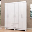 Ver imagem 1 de Guarda-Roupas 6 Portas 2 Gavetas Premier Branco