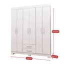 Ver imagem 3 de Guarda-Roupas 6 Portas 2 Gavetas Premier Branco