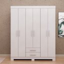 Ver imagem 2 de Guarda-Roupas 6 Portas 2 Gavetas Premier Branco