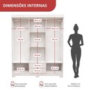 Ver imagem 5 de Guarda-Roupas 6 Portas 2 Gavetas Premier Branco