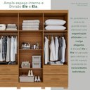 Ver imagem 7 de Guarda-Roupa Casal com Pés e Espelho 6 Portas 4 Gavetas Texas Premium Marrom/Cinamomo