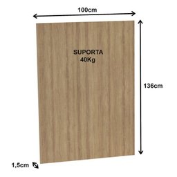 Kit com Mesa para Reunião 6 Lugares e Painel para Tv até 37 Polegadas - 7