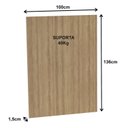 Ver imagem 4 de Kit com Mesa para Reunião 6 Lugares e Painel para TV até 37 Polegadas Marrom/Amendoa