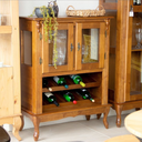 Ver imagem 3 de Adega Colonial de Madeira com 2 Portas para até 12 Garrafas com Pés Luiz Xv - Imbuia Glazer