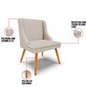 Ver imagem 3 de Kit 10 Cadeiras Estofadas para Sala de Jantar Pés Palito Lia Veludo Prata Luxo - Ibiza
