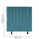 Ver imagem 3 de Cabeceira Estofada Carla 90CM Solteiro Suede Azul Turquesa - D A DECOR