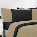 Ver imagem 3 de Kit Edredom Malha 100% Algodão Gran Moratta 3 Peças King - Avelã-preto