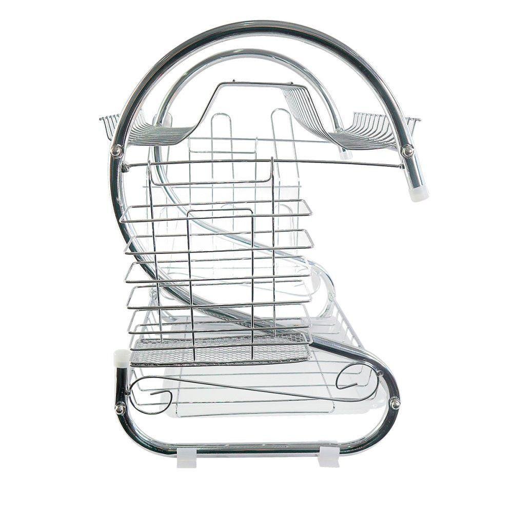 Escorredor de Louças Inox 2 Andares com Bandeja para Água - 3