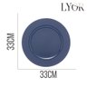 Jogo 4 Sousplat Redondo Plástico Opala Azul 33cm Base de Prato Lyor - 2
