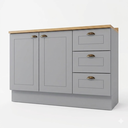 Ver imagem 1 de Balcão de Cozinha com Tampo Henn Americana 120cm 2 Portas Clássico
