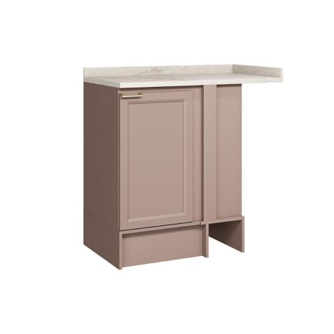 Cozinha Modulada Carraro Malta Balcão C/ Tampo Malta 2630 Canto Reto C/ 1 Porta 94cm Duna-carraro