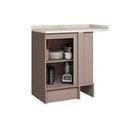 Ver imagem 2 de Cozinha Modulada Carraro Malta Balcão C/ Tampo Malta 2630 Canto Reto C/ 1 Porta 94cm Duna-carraro
