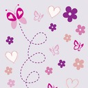 Ver imagem 1 de Papel de Parede Infantil Borboleta Flores Delicado Adesivo Autocolante Lavável 3m