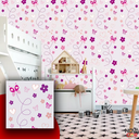 Ver imagem 3 de Papel de Parede Infantil Borboleta Flores Delicado Adesivo Autocolante Lavável 3m