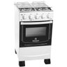Fogão Realce 4 Bocas Ares Plus Automático Mesa de Inox Forno 50L - Branco - 1