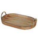 Ver imagem 1 de Bandeja Ricevere em Madeira 21,8x34,7x7,3cm Natural - L'hermitage