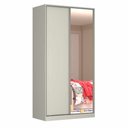 Ver imagem 1 de Guarda Roupa Solteiro com Espelho 2 Portas de Correr Rc2005 Linha Roupeiros Emovell