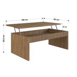 Mesa de Centro Articulada para Sala de Estar Brisa - 4